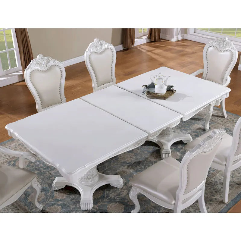 Ensemble de salle à manger extensible 9 pièces en bois massif traditionnel Eugene Furniture of America