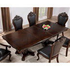 Ensemble de salle à manger extensible 9 pièces en bois massif traditionnel Eugene Furniture of America