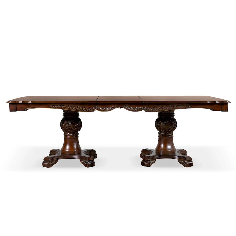 Ensemble de salle à manger extensible 9 pièces en bois massif traditionnel Eugene Furniture of America
