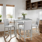 Ensemble table de salle à manger et 4 chaises hautes en bois