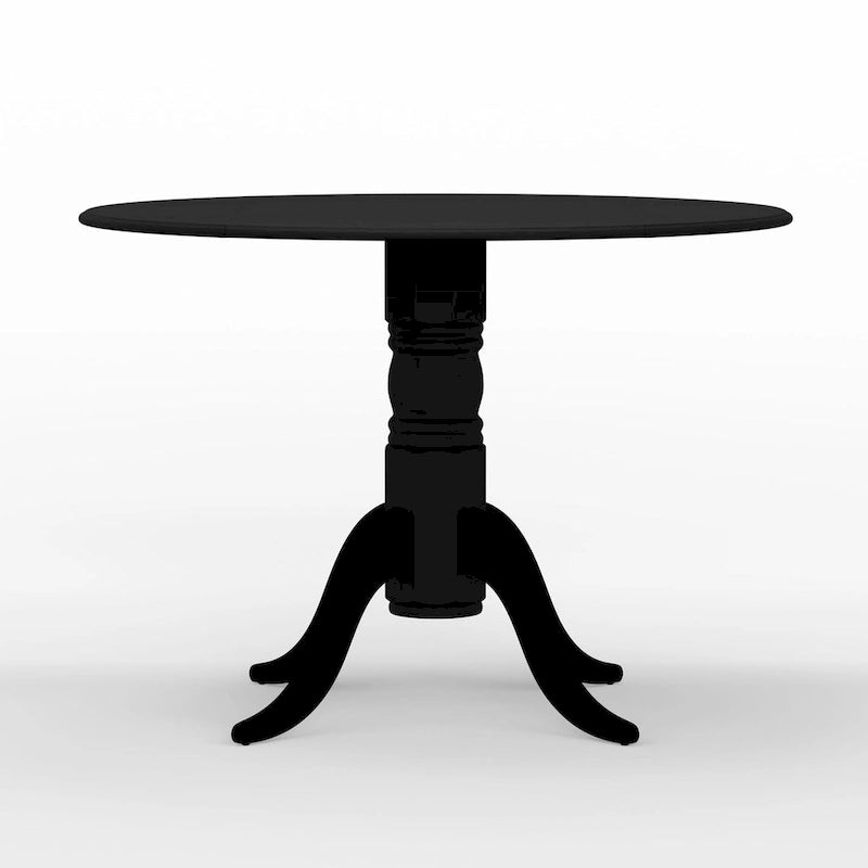 Ensemble de salle à manger 3 pièces, table ronde à rallonges de 42 pouces et chaises à dossier croisé