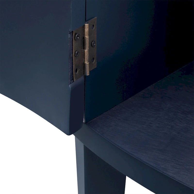 Armoire de rangement à design incurvé avec étagères réglables et tiroir