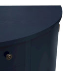 Armoire de rangement à design incurvé avec étagères réglables et tiroir