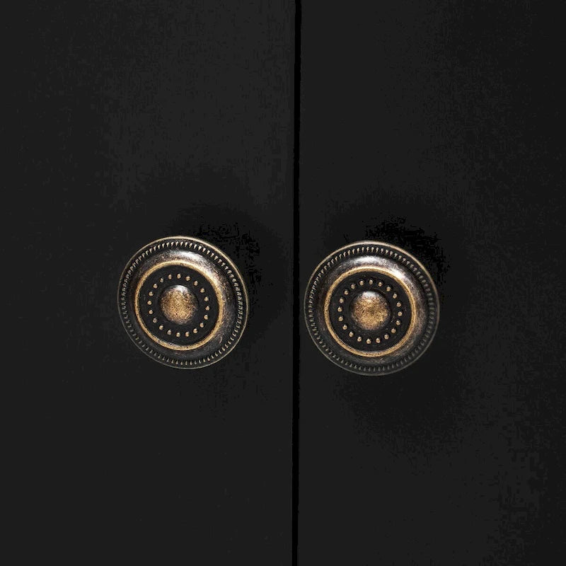 Armoire de rangement à design incurvé avec étagères réglables et tiroir