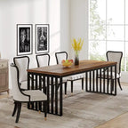 Table de salle à manger Diniong de 199,9 cm pour 6 à 8 personnes, table à manger en bois