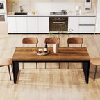 Table de salle à manger Diniong de 199,9 cm pour 6 à 8 personnes, table à manger en bois