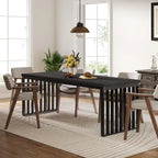 Table de salle à manger Diniong de 199,9 cm pour 6 à 8 personnes, table à manger en bois