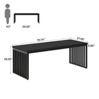 Table de salle à manger Diniong de 199,9 cm pour 6 à 8 personnes, table à manger en bois
