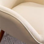 Fauteuil d'appoint contemporain en velours soyeux avec capitons Roundhill Furniture Doarnin, Blanc