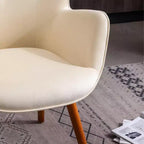 Fauteuil d'appoint contemporain en velours soyeux avec capitons Roundhill Furniture Doarnin, Blanc