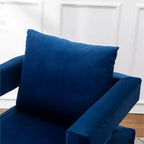 Roundhill Furniture Lenola Fauteuil d'appoint contemporain rembourré, Bleu