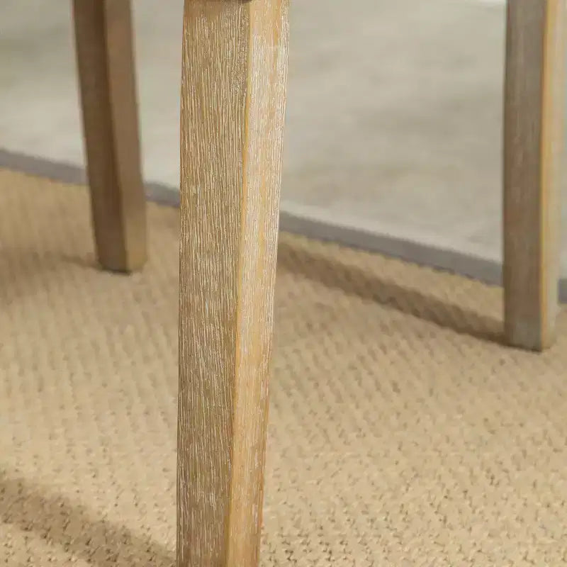 Roundhill Furniture Habit, chaises de salle à manger Parsons en bois massif touffeté, bleues, lot de 2