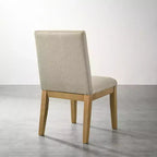 Chaises de salle à manger contemporaines en bois massif Rocco de Roundhill Furniture, beiges, ensemble de 2