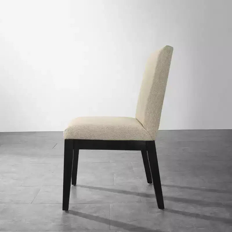 Chaises de salle à manger contemporaines en bois massif Rocco de Roundhill Furniture, beiges, ensemble de 2