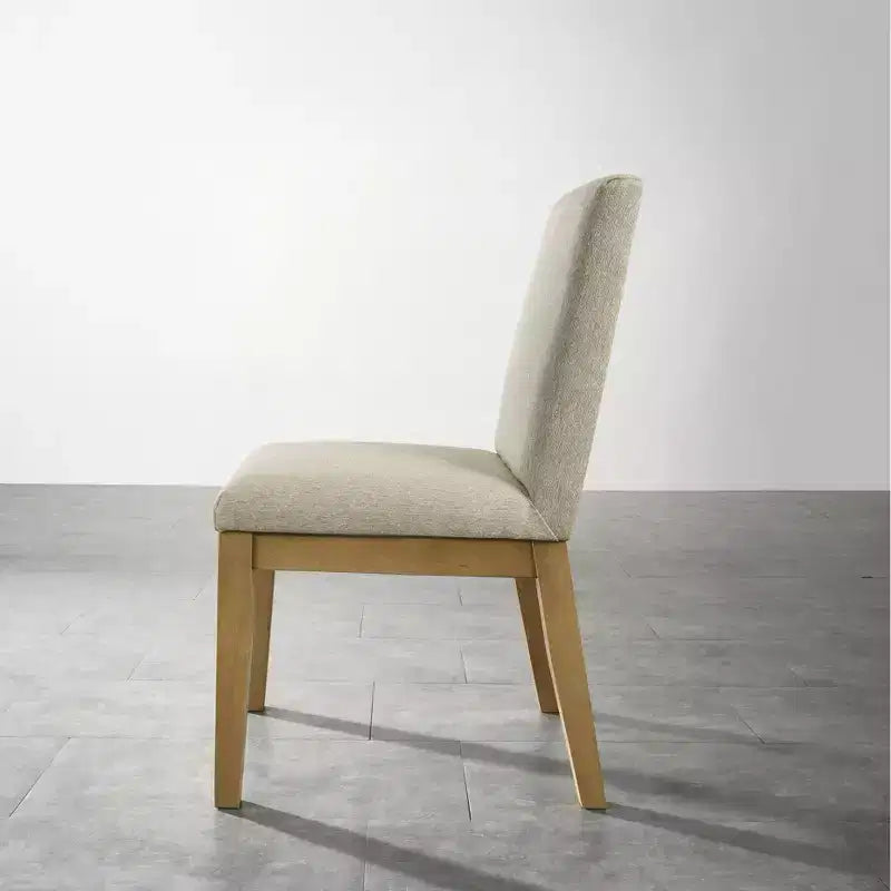 Chaises de salle à manger contemporaines en bois massif Rocco de Roundhill Furniture, beiges, ensemble de 2