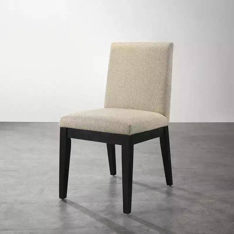 Chaises de salle à manger contemporaines en bois massif Rocco de Roundhill Furniture, beiges, ensemble de 2