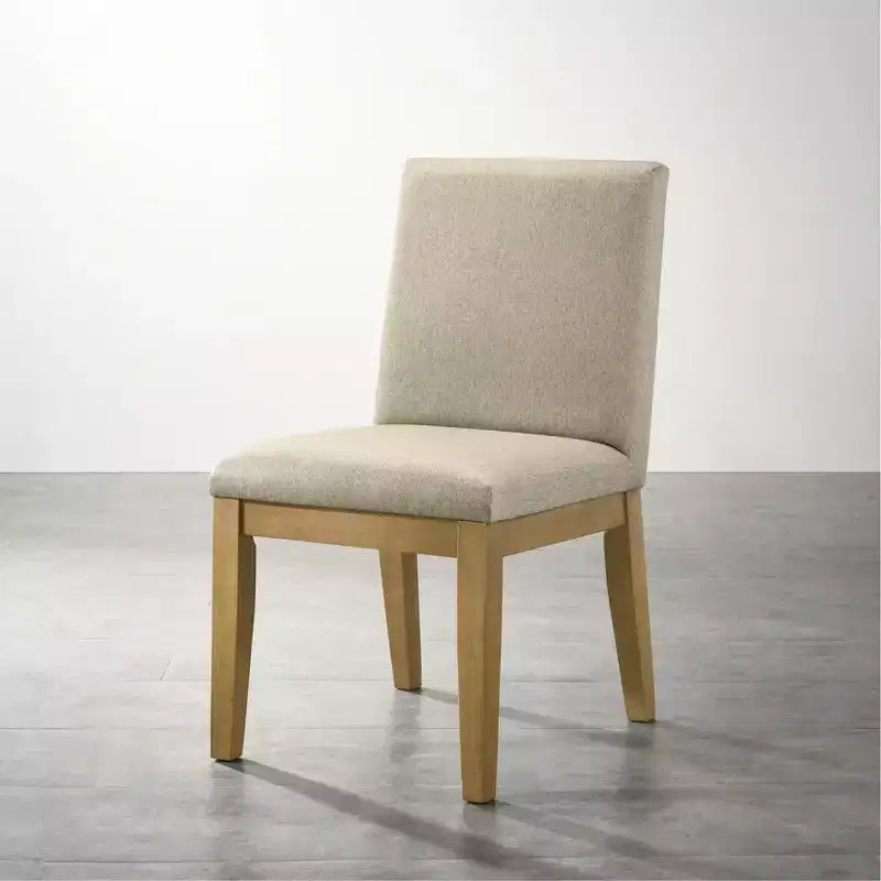 Chaises de salle à manger contemporaines en bois massif Rocco de Roundhill Furniture, beiges, ensemble de 2