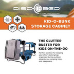 Disc-O-Bed Kid-O-Bunk Lits de Camp de Camping Pliants Armoire de Rangement pour Voyage, Gris