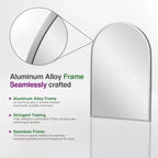 Dovelina Lot de 2 miroirs muraux modernes en arc pour salle de bain
