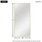 Miroir Mural Complet Dovelina Grand Miroir sur Pied Noir