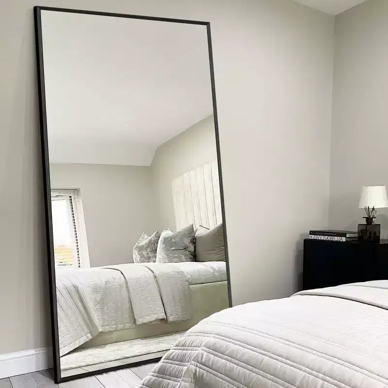 Miroir Mural Complet Dovelina Grand Miroir sur Pied Noir