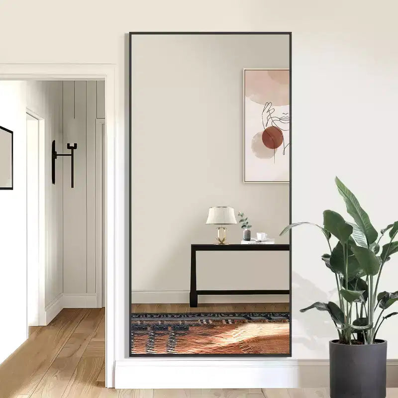 Miroir Mural Complet Dovelina Grand Miroir sur Pied Noir