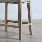 Tabourets de comptoir sans dossier Roundhill Furniture CoCo Upholstered, hauteur 24 pouces, couleur havane, lot de 2