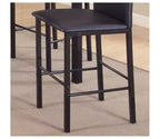 Chaises de salle à manger Roundhill Furniture Citico à hauteur de comptoir en métal avec cadre en métal noir, lot de 4