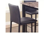 Chaises de salle à manger Roundhill Furniture Citico à hauteur de comptoir en métal avec cadre en métal noir, lot de 4