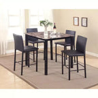 Chaises de salle à manger Roundhill Furniture Citico à hauteur de comptoir en métal avec cadre en métal noir, lot de 4