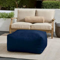 Pouf Sorra Home Sunbrella d'extérieur, couleur unie, bords cousus