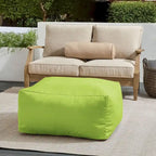 Pouf Sorra Home Sunbrella d'extérieur, couleur unie, bords cousus