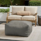 Pouf Sorra Home Sunbrella d'extérieur, couleur unie, bords cousus