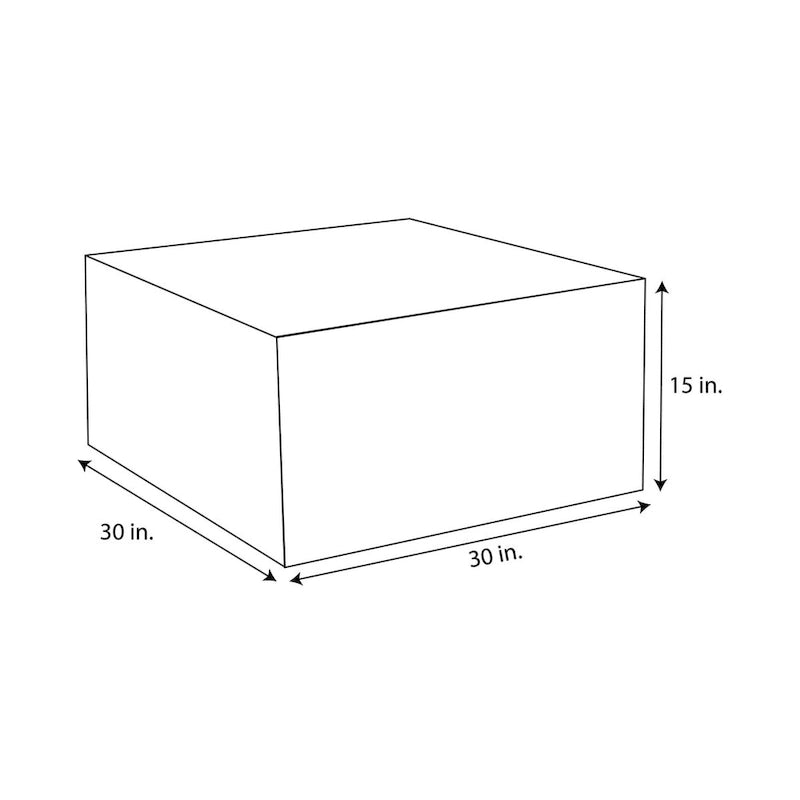 Pouf Sorra Home Sunbrella d'extérieur, couleur unie, bords cousus