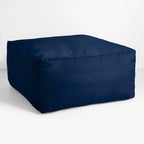Pouf Sorra Home Sunbrella d'extérieur, couleur unie, bords cousus