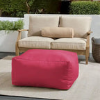 Pouf Sorra Home Sunbrella d'extérieur, couleur unie, bords cousus
