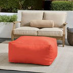 Pouf Sorra Home Sunbrella d'extérieur, couleur unie, bords cousus