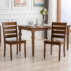 Chaises de salle à manger en bois à dossier échelle