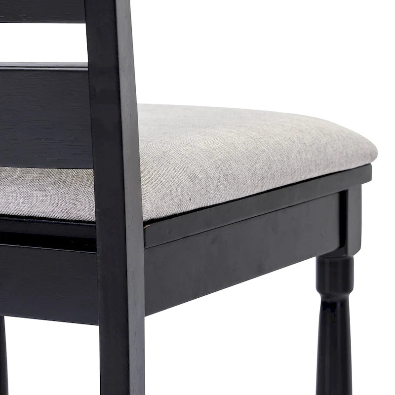 Chaises de salle à manger en bois à dossier échelle