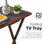Table de plateau PJ Wood pliable et portable pour télévision/snack