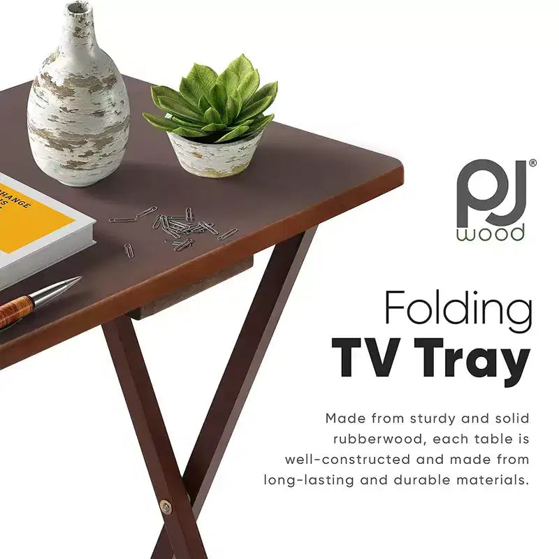Table de plateau PJ Wood pliable et portable pour télévision/snack