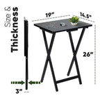 Table de plateau PJ Wood pliable et portable pour télévision/snack