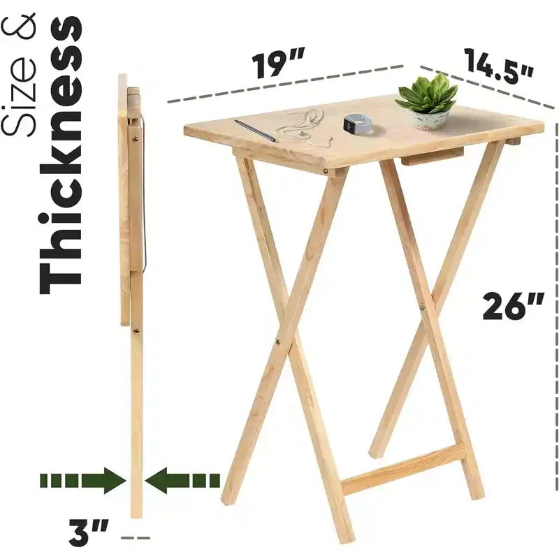Table de plateau PJ Wood pliable et portable pour télévision/snack