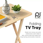 Table de plateau PJ Wood pliable et portable pour télévision/snack