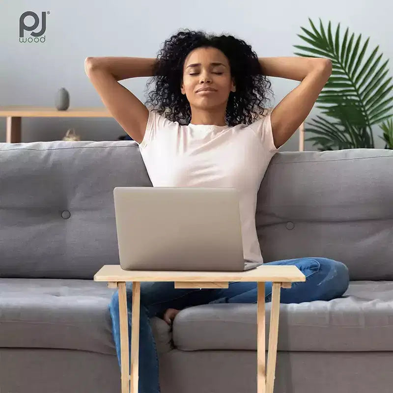 Table de plateau PJ Wood pliable et portable pour télévision/snack