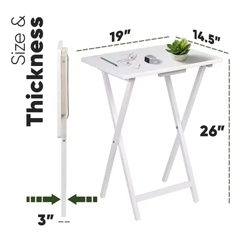 Table de plateau PJ Wood pliable et portable pour télévision/snack