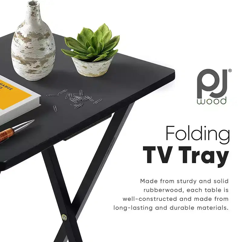 Table de plateau PJ Wood pliable et portable pour télévision/snack