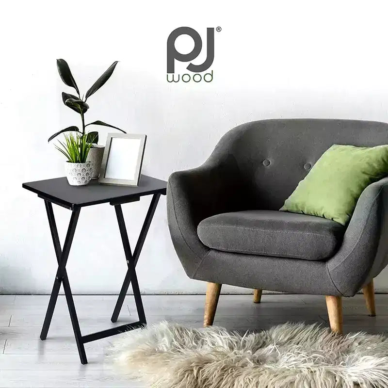 Table de plateau PJ Wood pliable et portable pour télévision/snack