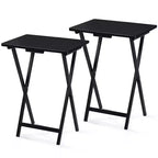 PJ Wood Folding Portable TV Snack Tray Table