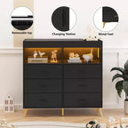Table à langer commode Whizmax avec tiroirs, Station à langer avec plan à langer, Commode bébé pour nouveau-nés et nourrissons